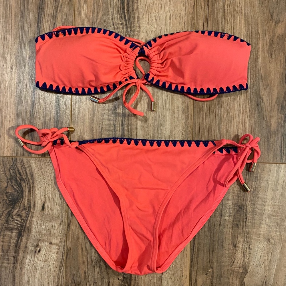 Topshop Neon Bandeau Bikini